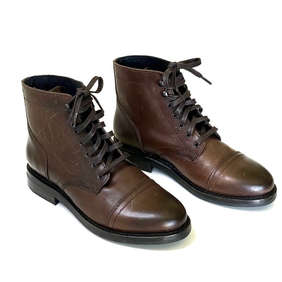 Thursday Boot Company The Captain Boot Leather Lace Up Cap Toe Brown Women’s 7.5 - Picture 1 of 16